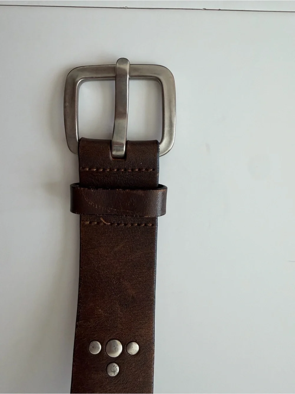 Genuine Leather Studded Boho Western Belt Brown Size M